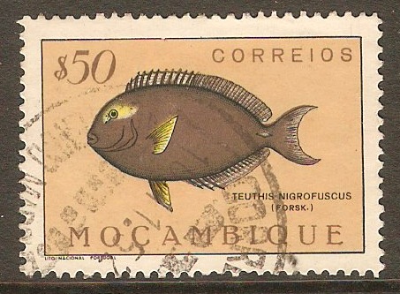 Mozambique 1951 50c Fishes Series. SG446.